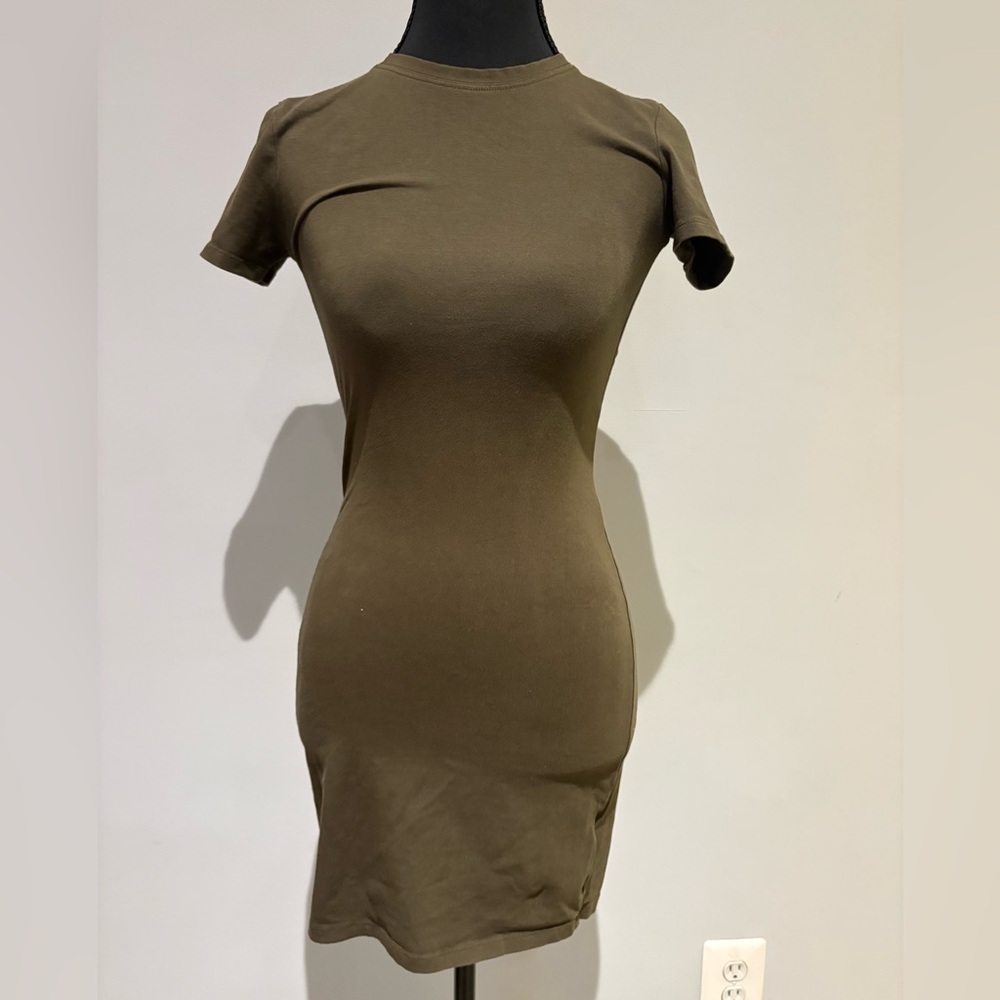 Elegant Olive Green Women's Mini Dress